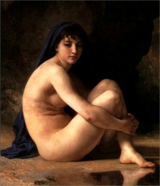 Nude Woman of Painting with lovely skin